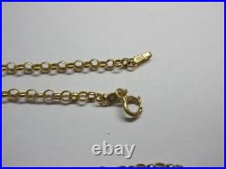 Vintage Italian 9ct, 9K GOLD 24 long BELCHER LINK NECKLACE, CHAIN