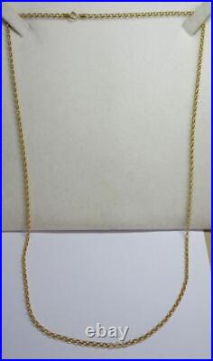 Vintage Italian 9ct, 9K GOLD 24 long BELCHER LINK NECKLACE, CHAIN