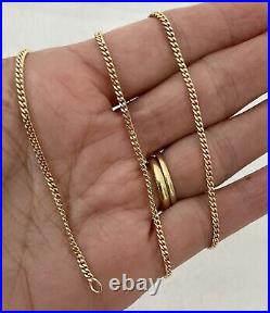 Vintage Italian 9ct Gold Curb Chain Link Necklace 18 Long 5.8 Grams Approx