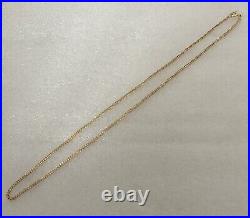 Vintage Italian 9ct Gold Curb Chain Link Necklace 18 Long 5.8 Grams Approx