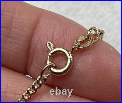 Vintage Italian 9ct Gold Curb Chain Link Necklace 18 Long 5.8 Grams Approx