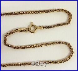 Vintage Ladies 9ct Gold Byzantine Unusual Fancy Link Necklace Chain 6.9 grams