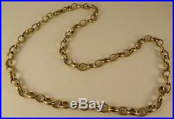 Vintage Mens LadiesBoys 18 Solid 9ct Gold BELCHER Chain Necklace 22gr 6mmHm955n