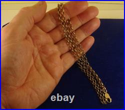 Vintage Pale 9ct Gold BELCHER Chain Necklace 24 12gr 4mm Hm RRP £650 Boxed 18ss