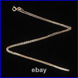 Vintage Unoaerre Italy HM Solid 9ct 9k Gold Fine Curb Chain Necklace 18.5'