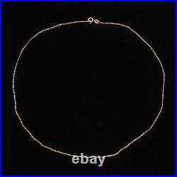 Vintage Unoaerre Italy HM Solid 9ct 9k Gold Fine Curb Chain Necklace 18.5'