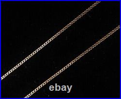 Vintage Unoaerre Italy HM Solid 9ct 9k Gold Fine Curb Chain Necklace 18.5'