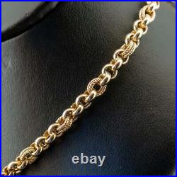 (WI1) 9ct Yellow Gold 20 Inch Patterned Belcher Chain 18.3g