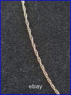 Womens 9ct Gold Long Prince Of Wales Trace Chain Necklace! @