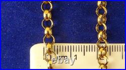 Womens Mens 18 Solid 9ct Gold BELCHER CHAIN NECKLACE 17gr Hm 1990 4mm link 16vv